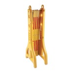 Foldable light weight portable water filled high visibility barriers