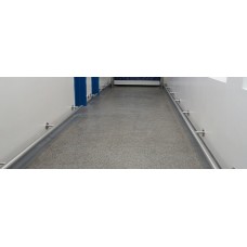 Stainless steel protective pipe for corridors and hallways