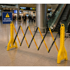 Foldable light weight portable water filled high visibility barriers