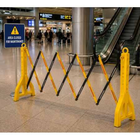 Foldable light weight portable water filled high visibility barriers