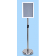 Height Adjustable and orientable information stand 
